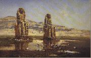 Victor Huguet The Colossi of Memnon. oil painting on canvas